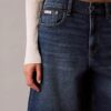 Szorty Denim z podwiniętym brzegiem i krojem w kształcie litery A Szorty Denim z podwiniętym brzegiem i krojem w kształcie litery A