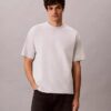 T-shirt o luźnym kroju z postarzanym nadrukiem Monologo