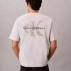 T-shirt o luźnym kroju z postarzanym nadrukiem Monologo