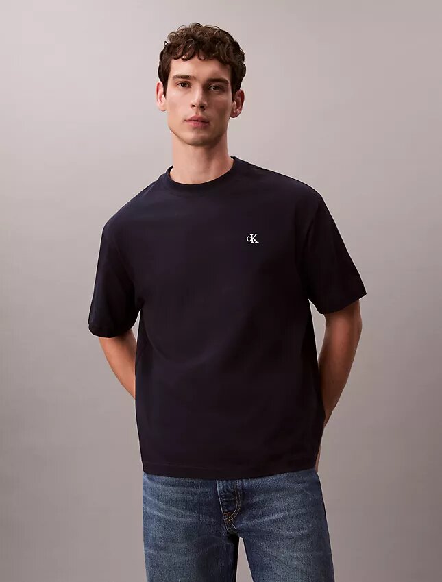 T-shirt z luźnym dekoltem w serek i logo Archive T-shirt z luźnym dekoltem w serek i logo Archive