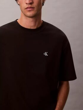 T-shirt z luźnym dekoltem w serek i logo Archive