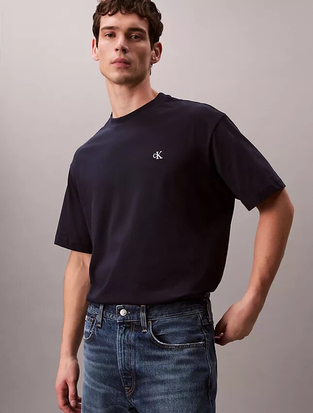 T-shirt z luźnym dekoltem w serek i logo Archive T-shirt z luźnym dekoltem w serek i logo Archive