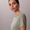 T-shirt z marszczeniem, wąski krój T-shirt z marszczeniem, wąski krój