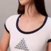 T-shirt z nadrukiem Monogramu w kształcie litery S, o wąskim kroju