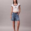 T-shirt z nadrukiem Monogramu w kształcie litery S, o wąskim kroju