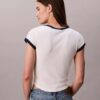 T-shirt z nadrukiem Monogramu w kształcie litery S, o wąskim kroju