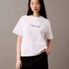 T-shirt z okrągłym dekoltem i standardowym logo o luźnym kroju