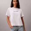 T-shirt z okrągłym dekoltem i standardowym logo o luźnym kroju