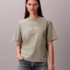 T-shirt z okrągłym dekoltem i standardowym logo o luźnym kroju T-shirt z okrągłym dekoltem i standardowym logo o luźnym kroju