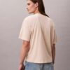 T-shirt z okrągłym dekoltem i standardowym logo o luźnym kroju