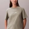 T-shirt z okrągłym dekoltem i standardowym logo o luźnym kroju T-shirt z okrągłym dekoltem i standardowym logo o luźnym kroju