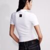 T-shirt z wycięciem i wąskim dekoltem T-shirt z wycięciem i wąskim dekoltem