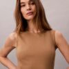 Top bez rękawów z tkaniny Ponte Top bez rękawów z tkaniny Ponte
