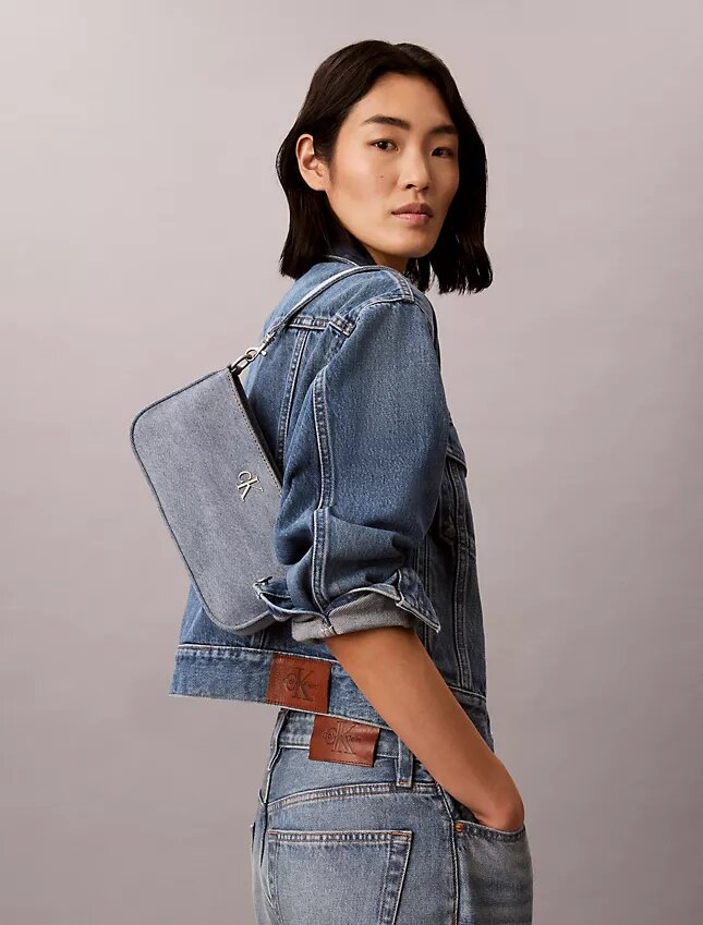 Torba na ramię z Denim z logo Torba na ramię z Denim z logo