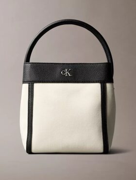 Torba typu bucket z płótna Monogram