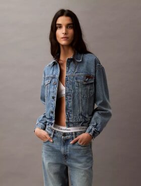 Trucker Jacket z dżinsu w stylu lat 90.