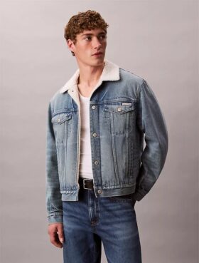 Trucker Jacket z polaru Sherpa w stylu lat 90.