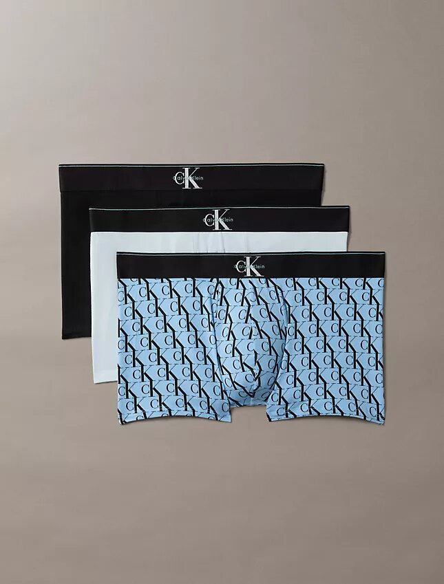 Trzypak bawełnianych bokserów Cotton Stretch z graficznym monogramem Trzypak bawełnianych bokserów Cotton Stretch z graficznym monogramem
