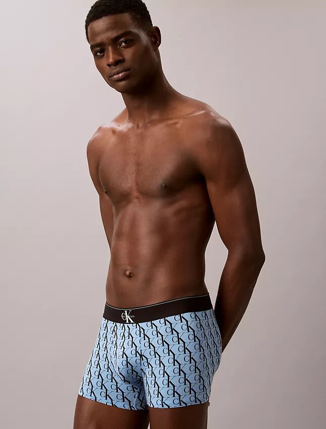 Trzypak bawełnianych bokserów Cotton Stretch z graficznym monogramem Trzypak bawełnianych bokserów Cotton Stretch z graficznym monogramem