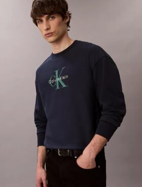 Wygodna bluza z wysokiej jakości frotte i haftowanym logo Monogram