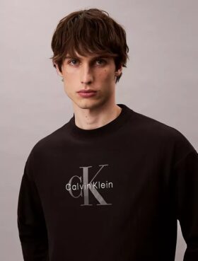Wygodna bluza z wysokiej jakości frotte i haftowanym logo Monogram