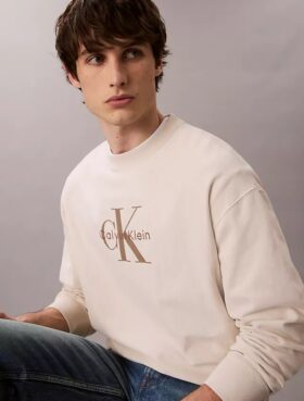 Wygodna bluza z wysokiej jakości frotte i haftowanym logo Monogram