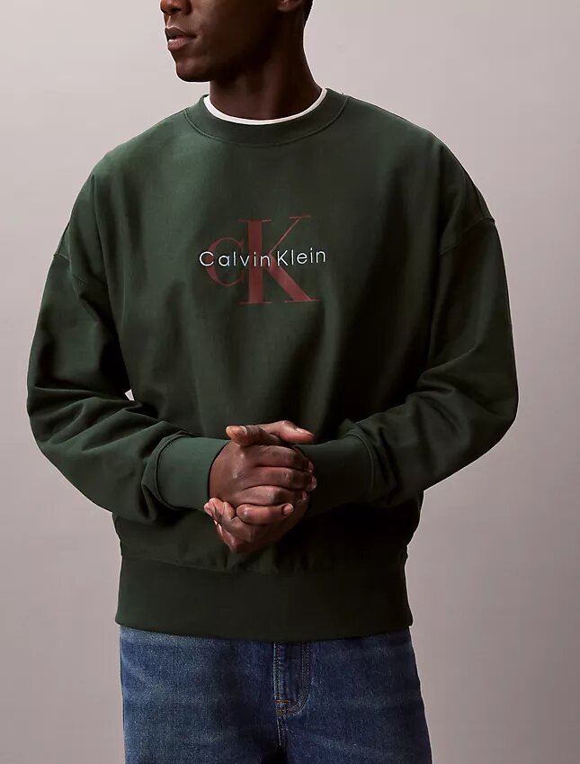 Wygodna bluza z wysokiej jakości frotte i haftowanym logo Monogram Wygodna bluza z wysokiej jakości frotte i haftowanym logo Monogram