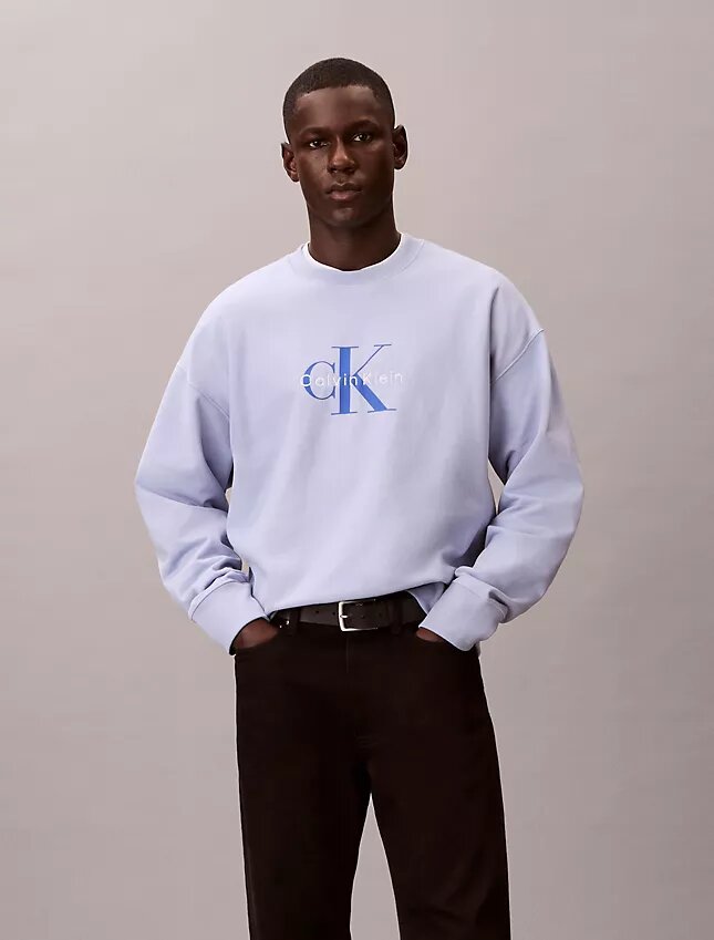 Wysokiej jakości bluza z frotte z Monogramem i luźnym krojem Wysokiej jakości bluza z frotte z Monogramem i luźnym krojem
