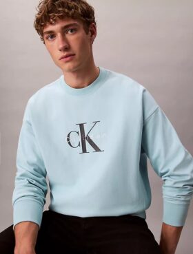 Wysokiej jakości bluza z frotte z Monogramem i luźnym krojem