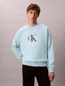 Wysokiej jakości bluza z frotte z Monogramem i luźnym krojem