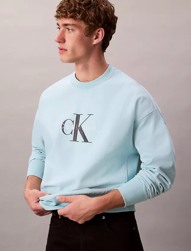 Wysokiej jakości bluza z frotte z Monogramem i luźnym krojem Wysokiej jakości bluza z frotte z Monogramem i luźnym krojem