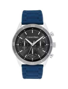 Zegarek chronograficzny z silikonowym paskiem