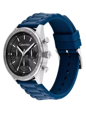 Zegarek chronograficzny z silikonowym paskiem