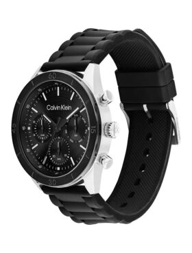 Zegarek chronograficzny z silikonowym paskiem