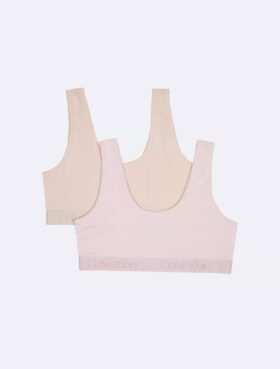 Zestaw 2 biustonoszy typu Bralette z paskiem z logo dla dziewczynek