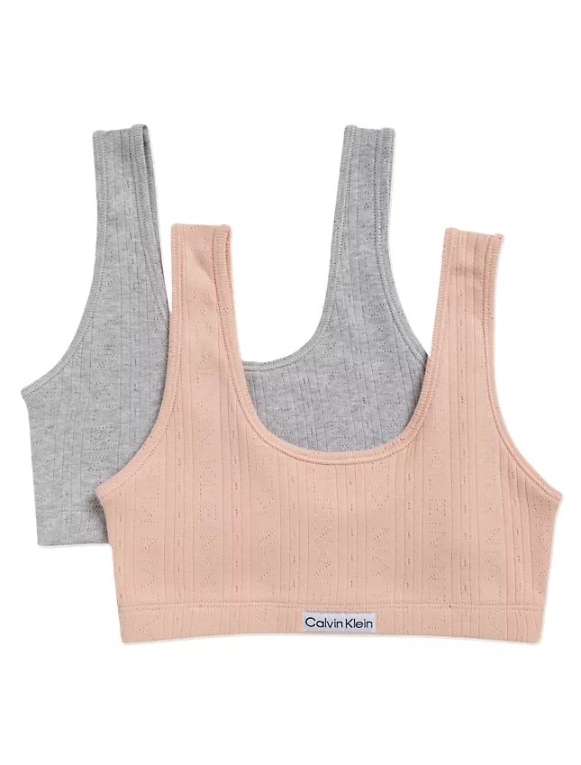 Zestaw 2 Bralette z prążkowanym logo Zestaw 2 Bralette z prążkowanym logo