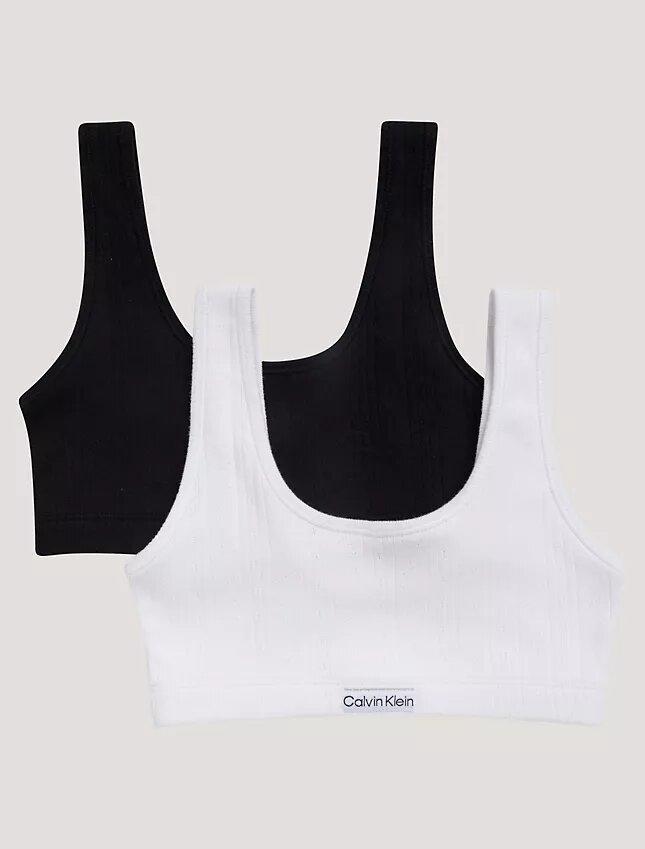 Zestaw 2 Bralette z prążkowanym logo Zestaw 2 Bralette z prążkowanym logo