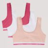 Zestaw 3 bawełnianych biustonoszy typu Bralette dla dziewczynek Zestaw 3 bawełnianych biustonoszy typu Bralette dla dziewczynek