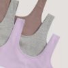 Zestaw 3 bawełnianych biustonoszy typu Bralette dla dziewczynek Zestaw 3 bawełnianych biustonoszy typu Bralette dla dziewczynek