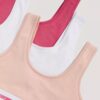 Zestaw 3 bawełnianych biustonoszy typu Bralette dla dziewczynek Zestaw 3 bawełnianych biustonoszy typu Bralette dla dziewczynek