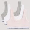 Zestaw 3 biustonoszy Cotton Stretch Bralette Unlined dla dziewczynek Zestaw 3 biustonoszy Cotton Stretch Bralette Unlined dla dziewczynek