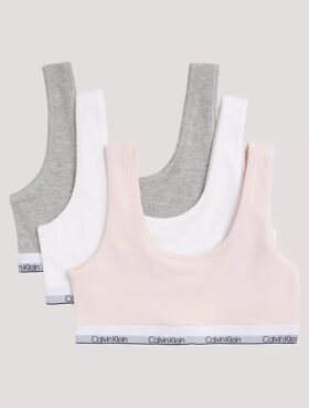 Zestaw 3 biustonoszy Cotton Stretch Bralette Unlined dla dziewczynek Zestaw 3 biustonoszy Cotton Stretch Bralette Unlined dla dziewczynek