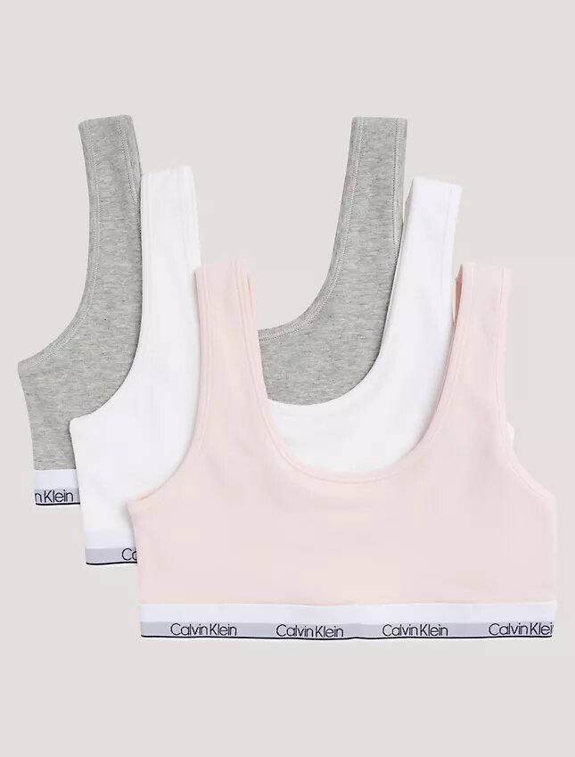 Zestaw 3 biustonoszy Cotton Stretch Bralette Unlined dla dziewczynek Zestaw 3 biustonoszy Cotton Stretch Bralette Unlined dla dziewczynek