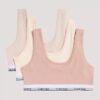 Zestaw 3 biustonoszy Cotton Stretch Bralette Unlined dla dziewczynek Zestaw 3 biustonoszy Cotton Stretch Bralette Unlined dla dziewczynek