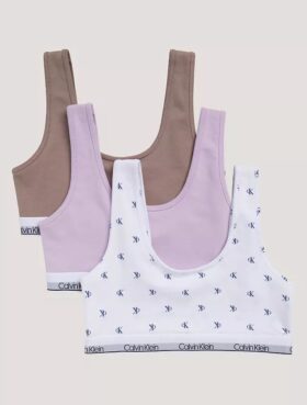 Zestaw 3 biustonoszy Cotton Stretch Bralette Unlined dla dziewczynek Zestaw 3 biustonoszy Cotton Stretch Bralette Unlined dla dziewczynek
