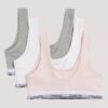 Zestaw 3 biustonoszy Cotton Stretch Bralette Unlined dla dziewczynek Zestaw 3 biustonoszy Cotton Stretch Bralette Unlined dla dziewczynek