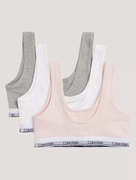 Zestaw 3 biustonoszy Cotton Stretch Bralette Unlined dla dziewczynek Zestaw 3 biustonoszy Cotton Stretch Bralette Unlined dla dziewczynek