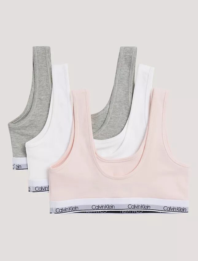 Zestaw 3 biustonoszy Cotton Stretch Bralette Unlined dla dziewczynek Zestaw 3 biustonoszy Cotton Stretch Bralette Unlined dla dziewczynek