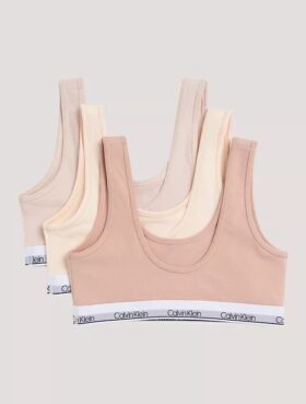 Zestaw 3 biustonoszy Cotton Stretch Bralette Unlined dla dziewczynek Zestaw 3 biustonoszy Cotton Stretch Bralette Unlined dla dziewczynek