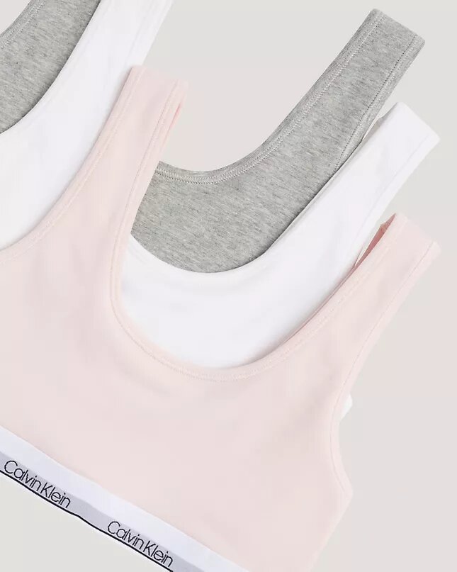 Zestaw 3 biustonoszy Cotton Stretch Bralette Unlined dla dziewczynek Zestaw 3 biustonoszy Cotton Stretch Bralette Unlined dla dziewczynek